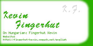 kevin fingerhut business card